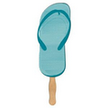 Flip Flop Stock Shape Fan w/ Wooden Stick